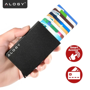 Alogy Anti-Diebstahl-Geldbörse RFID-Smartcard-Halter Schwarz