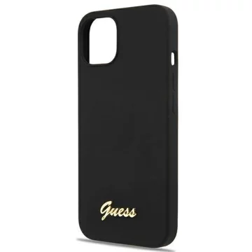 Ratet mal, GUHMP13MLSLMGBK iPhone 13 6,1" schwarz/czarny Hardcase Silikonschrift Gold Logo