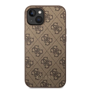 Etui Guess GUHCP15MG4GFBR für iPhone 15 Plus 6,7" Hartschale 4G Metal Gold Logo braun/braun