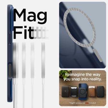 Spigen Thin Fit Mag MagSafe Hülle für iPhone 16 Marineblau
