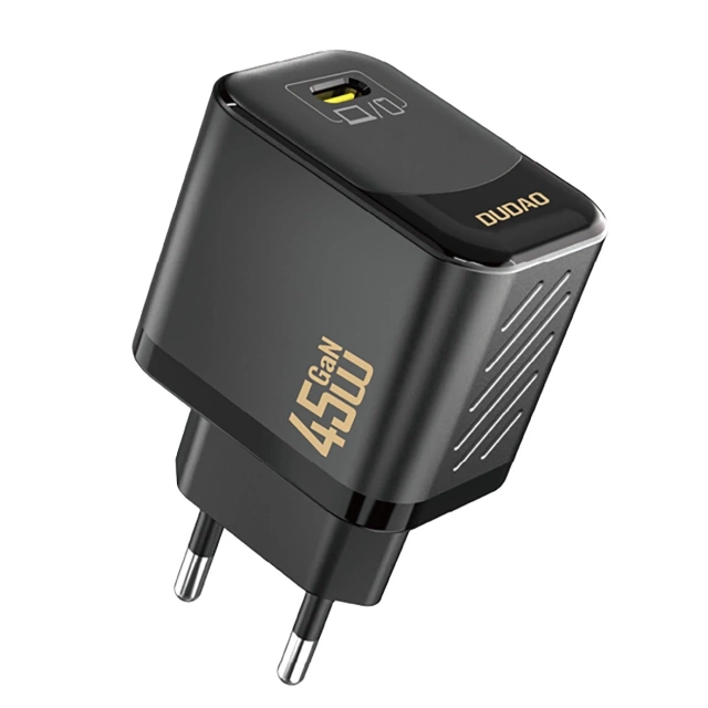 Schwarzes Dudao A28 GaN 45W USB-C Wandladegerät | Schnelles Laden
