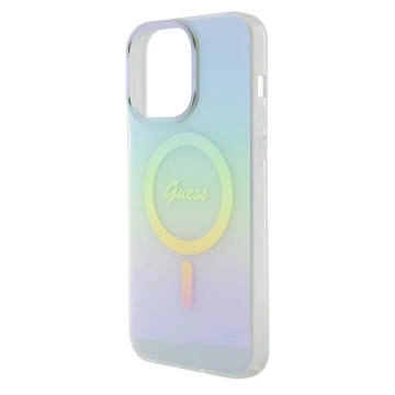 Etui Guess GUHMP15XHITSQ für das iPhone 15 Pro Max türkis/türkises Hardcase IML Iridescent MagSafe