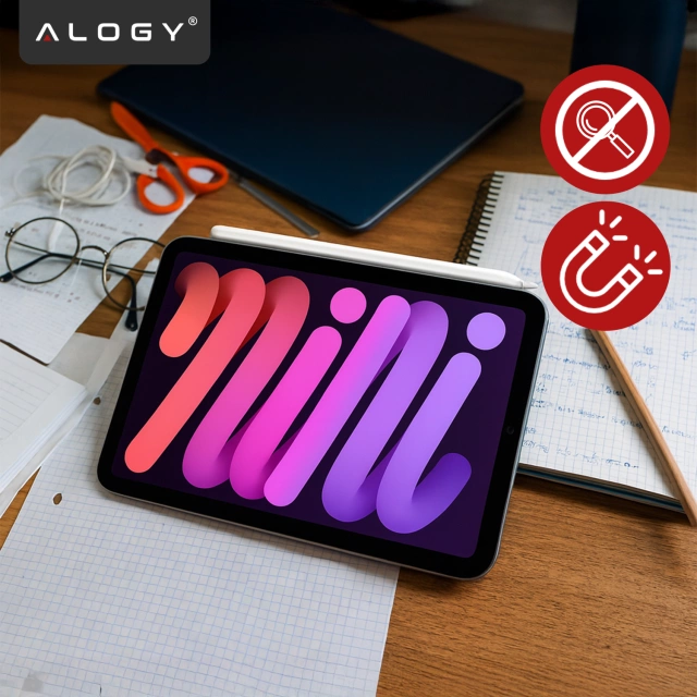 Rysik do Apple iPad Alogy Pencil z funkcją Palm Rejection Tilt Magnetyczny USB-C + zapasowa końcówka Biały