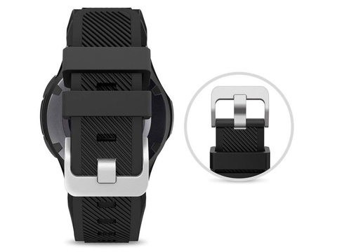 Armband für Samsung Gear S3 / Watch 46mm Gummiband Sportarmband Karbon (22mm)