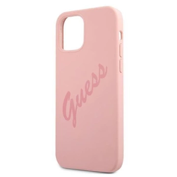 Guess GUHCP12SLSVSPI iPhone 12 mini 5,4 "pink / pink Hardcase Script Vintage
