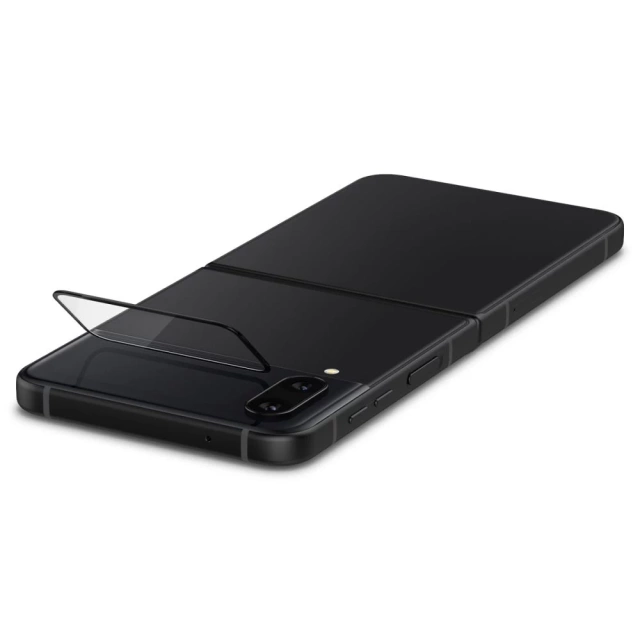 Szkło hartowane Spigen Glass FC ”EZ FIT” + ramka Film 2-pack do Samsung Galaxy Z Flip 4 Black