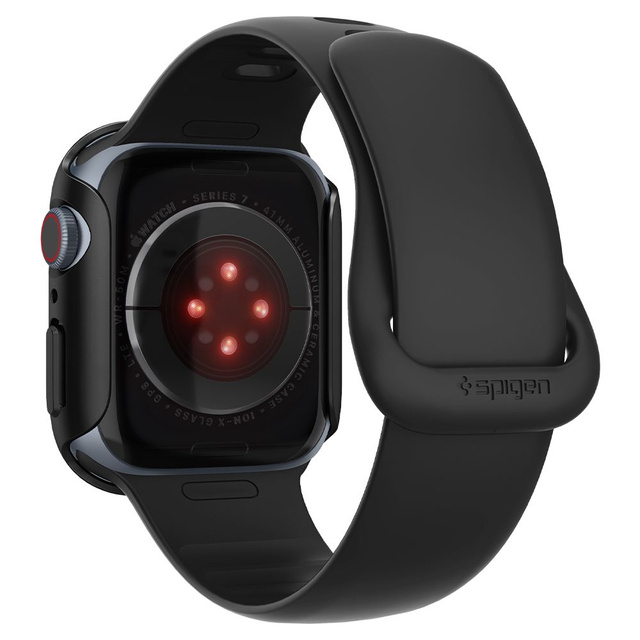 Etui ramka do smartwatcha Spigen Thin Fit do Apple Watch 7 45mm Black