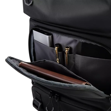 Bange 30L wasserdichter, diebstahlsicherer Rucksack, ideal für Stadt und Reisen, 51 x 32 x 20 cm, für Arbeit und Flugreisen, für Damen und Herren, mit Zahlenschloss und abnehmbarer Tasche, Schwarz