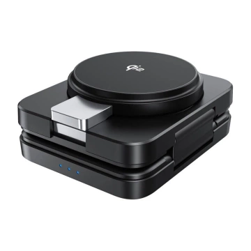 Ładowarka Składana 3w1 Choetech Qi2 MagSafe iPhone Watch AirPods Czarna