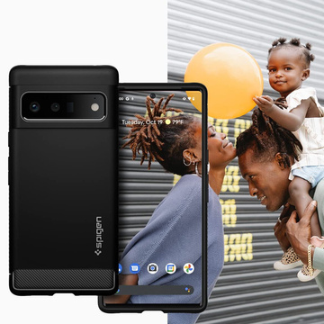 Spigen Rugged Armor Hülle für Google Pixel 6 Pro Mattschwarz