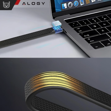 HUB-Splitter Alogy-Adapter für Computer-Laptop mit USB-C auf 3x USB-A 2.0 1x USB-A 3.0 Grau