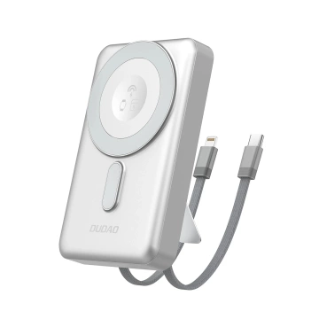 Powerbank Dudao K29 10000mAh 20W MagSafe Kable Podstawka Srebrny