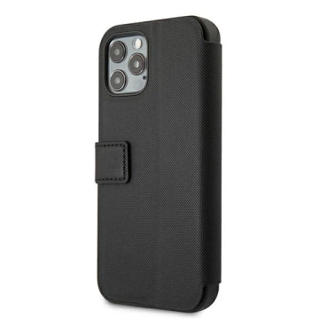 iPhone 12 Pro Max 6,7 Zoll Buch-Handyhülle aus der US Polo-Stickerei-Kollektion Schwarz Schwarz
