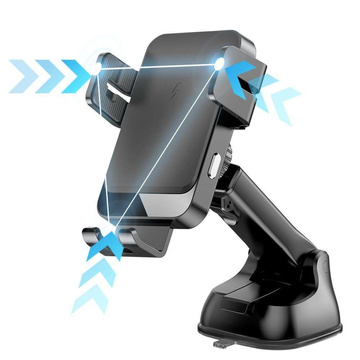 Joyroom JR-ZS219 Autohalterung mit 15 W Qi-Ladegerät für schwarzes Telefon