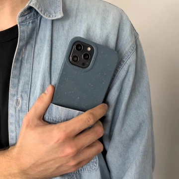 Eco Case für iPhone 14 Plus Marineblaue abbaubare Silikonhülle