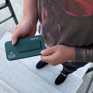Wozinsky Kickstand Case Silikonhülle mit Ständer für iPhone 13 hellblau