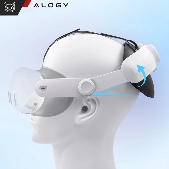Regulowana Opaska Pasek wymienny do Meta Quest 3 Alogy Elite Strap Biały