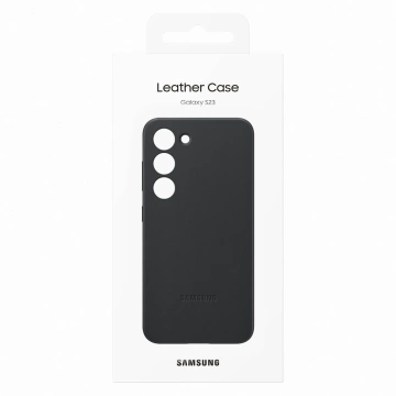 Samsung Lederhülle für Samsung Galaxy S23 Echtlederhülle Schwarz (EF-VS911LBEGWW)