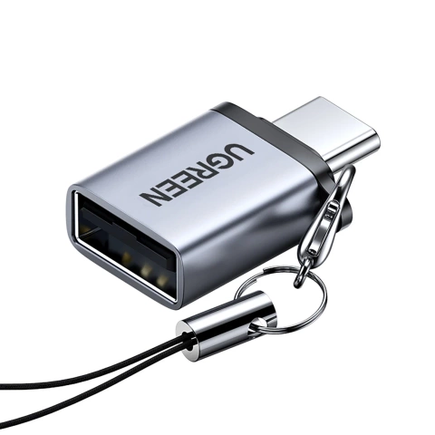Adapter Ugreen US270 USB-C do USB-A 3.0 OTG ze smyczą 5Gb/s Szary
