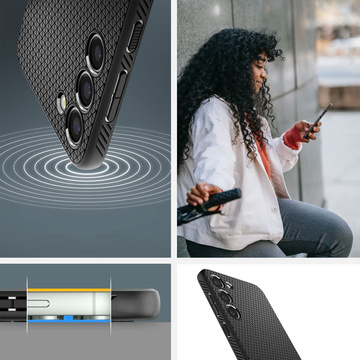 Etui na telefon Spigen Liquid Air obudowa ochronna do Samsung Galaxy S23 Matte Black