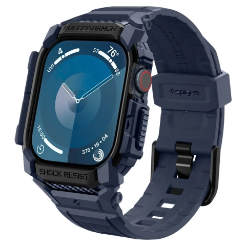 ETUI Z PASKIEM DO APPLE WATCH 10 (46MM) NAVY BLUE SPIGEN RUGGED ARMOR PRO