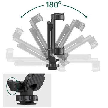 Kamera-Camcorder-Stativ-Adapterhalter, 1/4-Gewinde, universell schwenkbar, Selfie, schwarzes Mini-Stativ