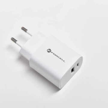 FORCELL F-ENERGY Wandladegerät Typ C USB A PD QC4.0 3A 30W Weiß