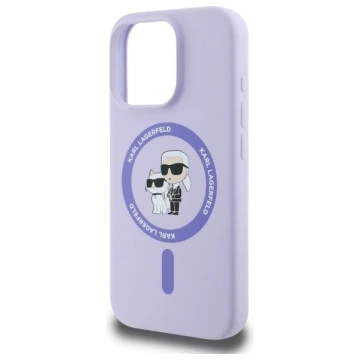 Karl Lagerfeld Hülle für iPhone 16 Pro 6,3" Lila MagSafe Hardcase Silikon Karl