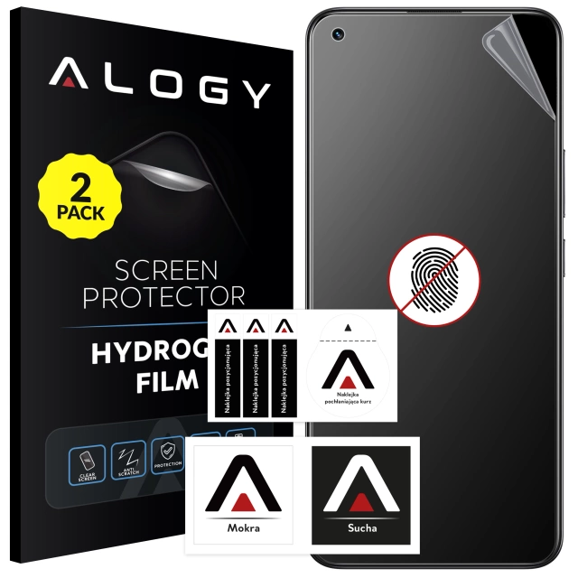 2x Folia "MATOWA" do Realme 8 Hydrożelowa Alogy HydroSkin Matte Pro™ na ekran do etui "BEZ ODCISKU PALCÓW"