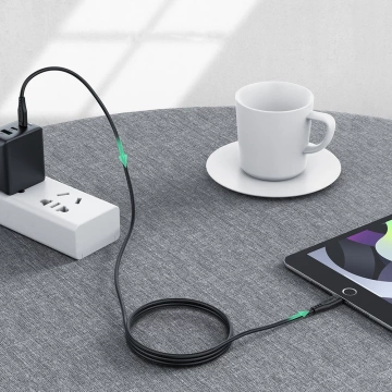 Acefast Kabel MFI USB Typ C - Lightning 1,2m, 30W, 3A schwarz (C3-01 schwarz)