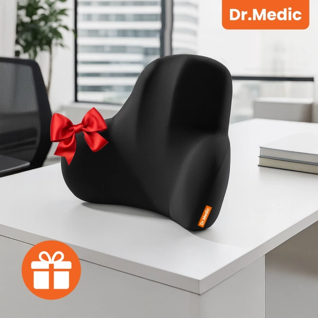 Poduszka do Samochodu pod Plecy Lędźwie DR.MEDIC ErgoDrive™ Ergonomiczna poduszka lędźwiowa na fotel krzesło do biura gaming auta dla kierowcy pasażera