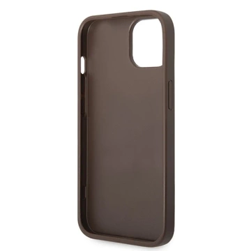 Etui Guess GUHCP15MG4GFBR für iPhone 15 Plus 6,7" Hartschale 4G Metal Gold Logo braun/braun