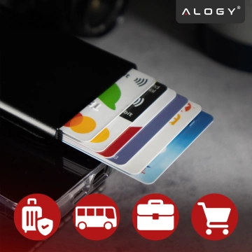 Alogy Anti-Diebstahl-Geldbörse RFID-Smartcard-Halter Schwarz