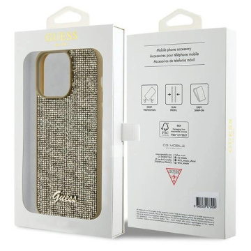 Etui Guess GUHCP15XPMSDGSD für iPhone 15 Pro Max 6,7" złoty/gold hardcase Disco Metal Script
