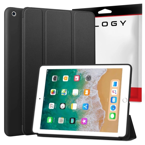 Etui do Apple iPad 9.7 2017 / 2018 Alogy SmartShell™ Smart Case z Funkcją Podstawki, Miękka Obudowa z TPU, Magnetyczne Zamknięcie Czarne