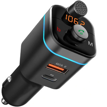 Autoladegerät Freisprecheinrichtung Alogy FM Transmitter Bluetooth 5.0 USB Memory Stick QC 3.0 USB-C PD 18W