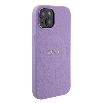 Etui Guess GUHMP15SPSAHMCU für iPhone 15 6,1" fioletowy/lila Hardcase Saffiano MagSafe