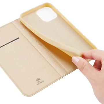 Dux Ducis Skin Pro Holster Flip Cover für iPhone 13 Pro gold