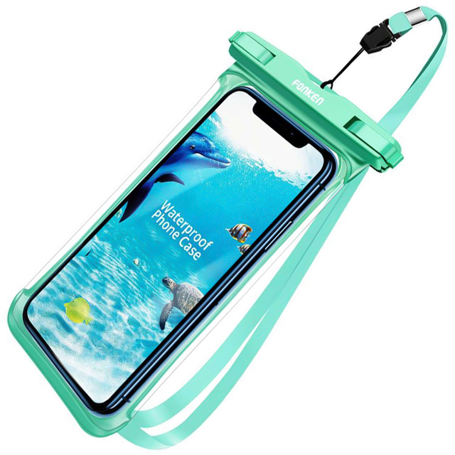 Etui wodoodporne Fonken wodoszczelne uniwersalne IPX8 do 6.5 Zielone