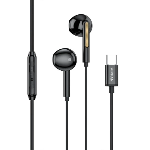 Vipfan M11 Kabelgebundene Kopfhörer, USB-C (Schwarz)