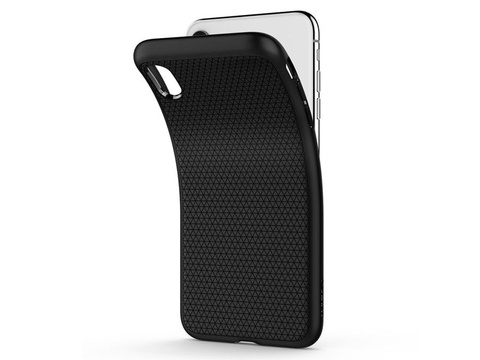 Spigen Liquid Air Hülle für Apple iPhone Xr Mattschwarz Alogy Glas