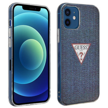 Guess GUHCP12SPCUJULDB iPhone 12 mini 5,4" granatowy/dunkelblaues Hardcase Jeans Collection