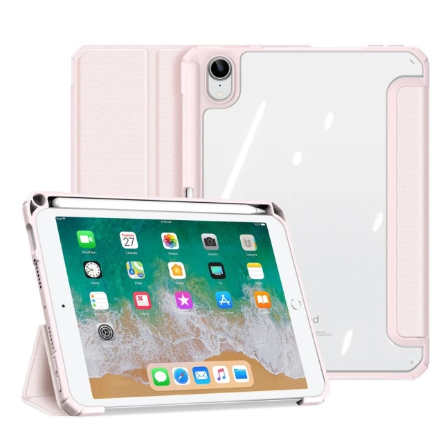 Dux Ducis Toby pancerne etui z klapką Smart Case do iPad mini 2021 z uchwytem na Apple Pencil różowy