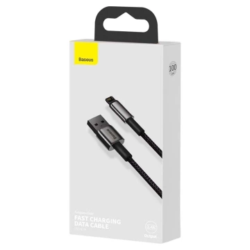 Baseus Tungsten Gold USB-zu-Lightning-Kabel, 2,4 A, 1 m (schwarz)
