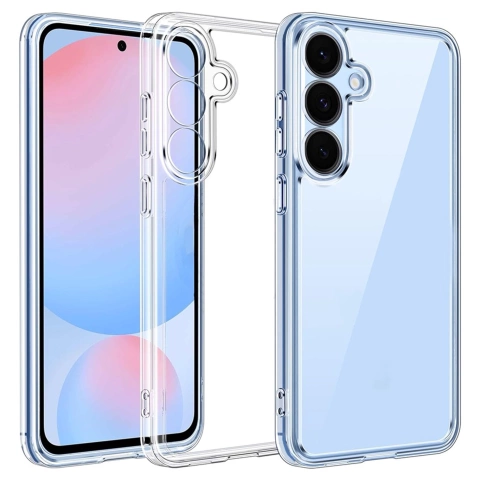 Transparente Schutzhülle für Samsung Galaxy S25 Plus, erhöhte Kanten, perfekte Passform, PC TPU, Alogy HybridShield™ Hülle