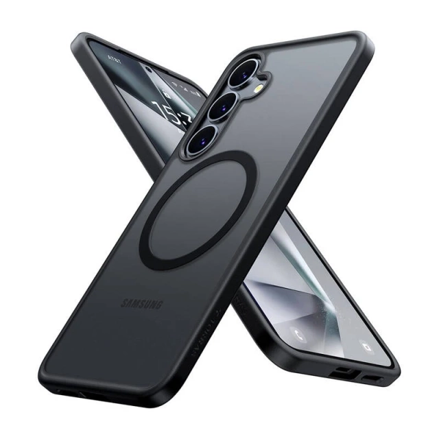 Schutzhülle für Samsung Galaxy S25, Schwarz, Torras Guardian Magnetic Series