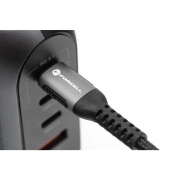 Kabel USB-C 240W Forcell F-Energy QC4.0 PD Cafule 0,25 m czarny