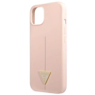 Guess GUHCP13SSLTGP iPhone 13 mini 5,4" różowy/pink Hardcase Silicone Triangle