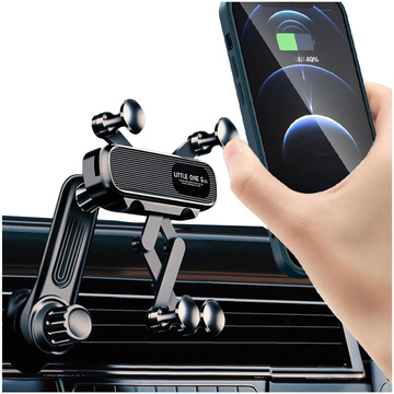 Autotelefonhalter für Autogrill, Schwerkraft, für Alogy Airvent Lüftungsschlitze, Schwarz