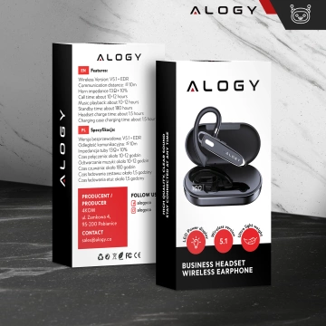 Kabelloses Headset für Bluetooth 4.0-Anrufe, Auto-Headset mit Display V8 Schwarz